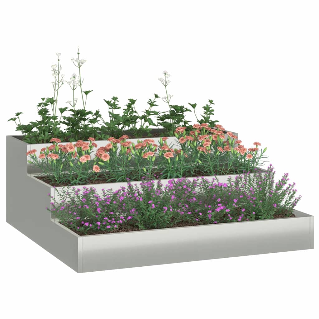 Have Blomsterkrukke Sølv 90 x 90 x 35 cm Galvaniseret stål