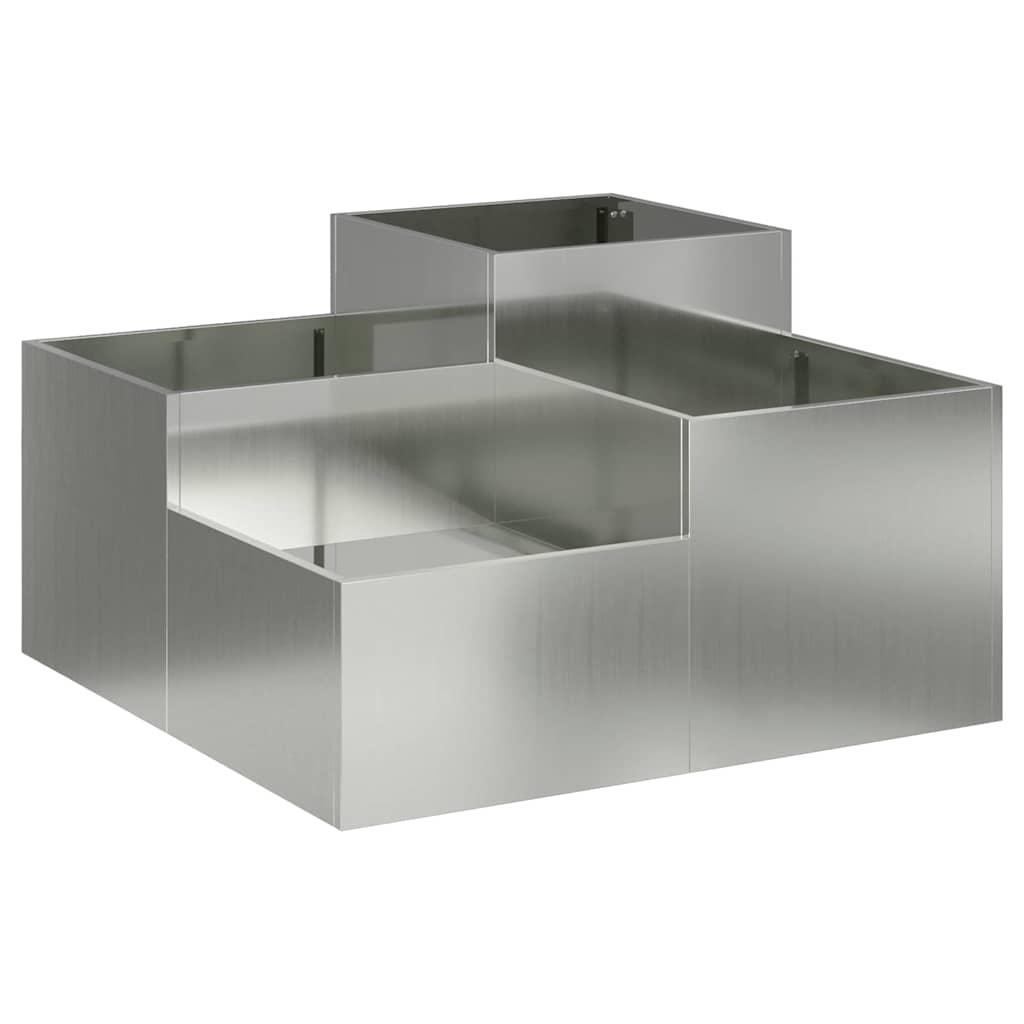 Have Blomsterkrukke Sølv 100 x 100 x 48 cm Galvaniseret stål