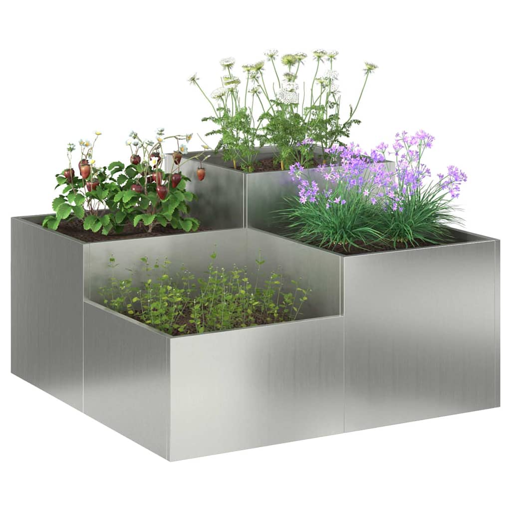 Have Blomsterkrukke Sølv 100 x 100 x 48 cm Galvaniseret stål