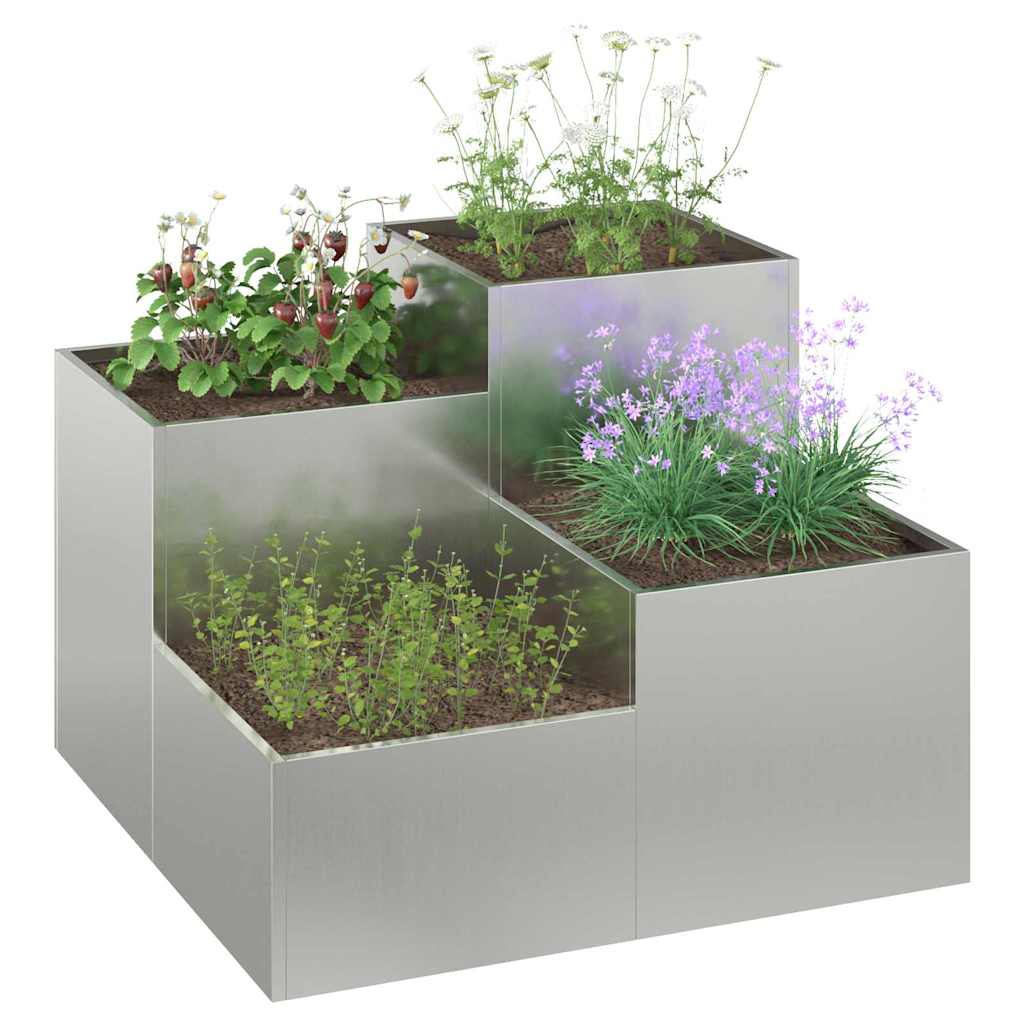 Have Blomsterkrukke Sølv 80 x 80 x 60 cm Galvaniseret stål