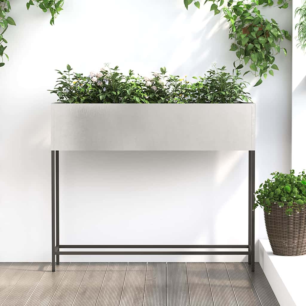 Hævet haveplante Sølv 100 x 26 x 82 cm Rustfrit stål