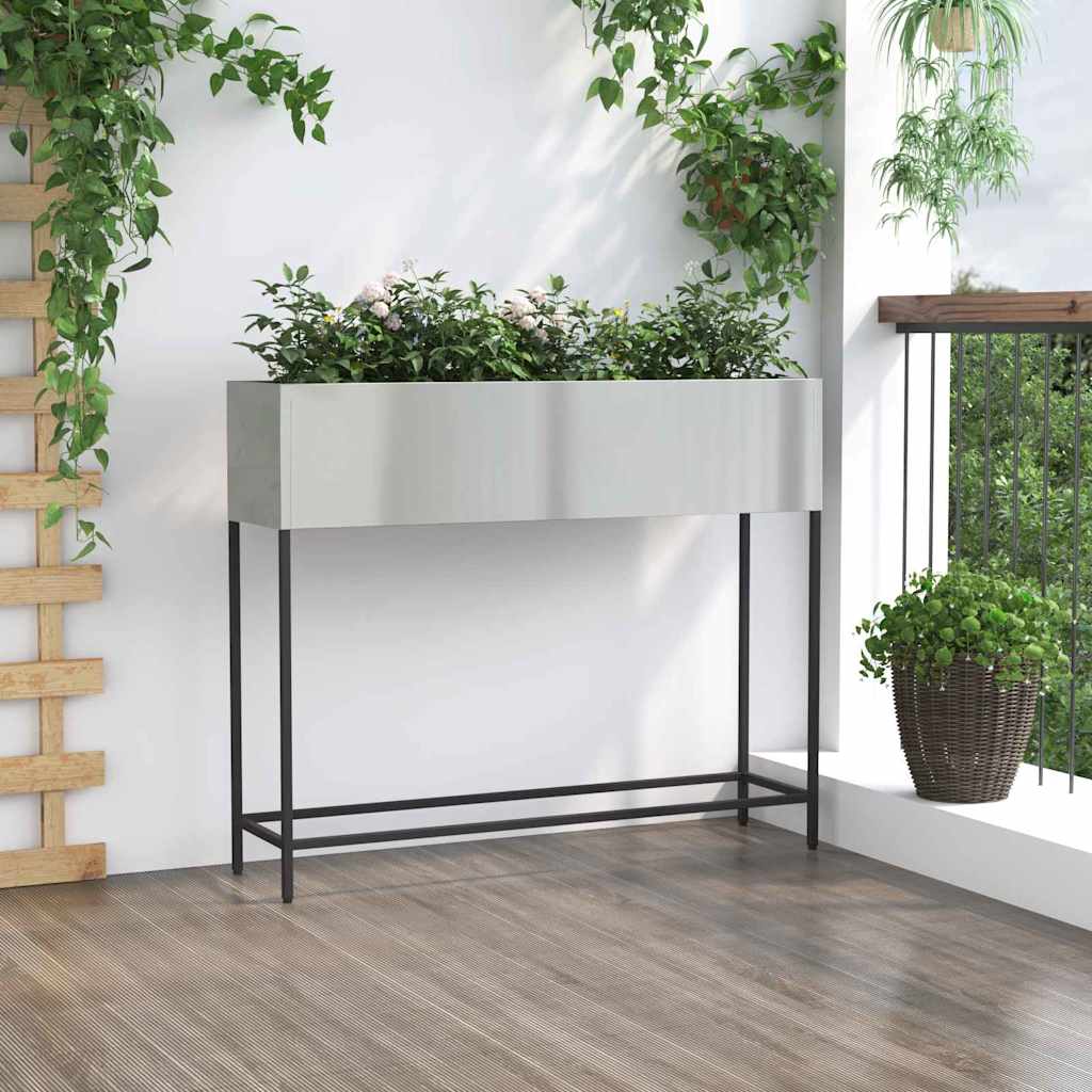 Hævet haveplante Sølv 100 x 26 x 82 cm Galvaniseret stål