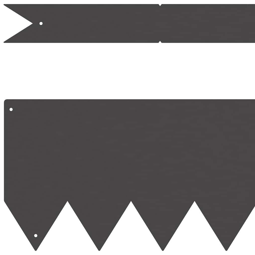 Plænekant 50 stk. 100 x 0,05 x 15 cm Koldvalset Stål Sort