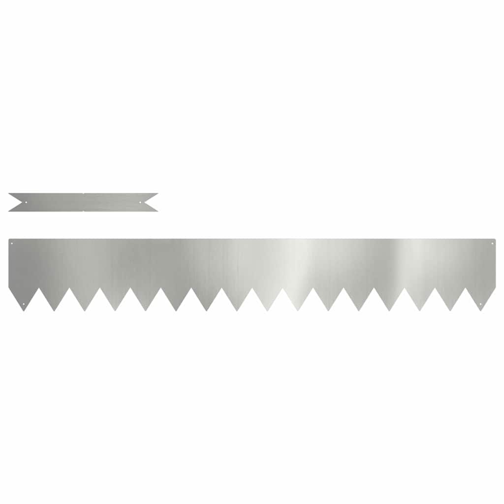 Plænekant 30 stk. 100 x 0,05 x 15 cm Galvaniseret stål Sølv