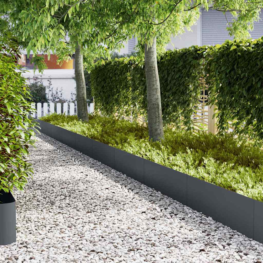 Plænekant 10 stk. 100 x 0,05 x 30 cm Koldvalset Stål Antracit