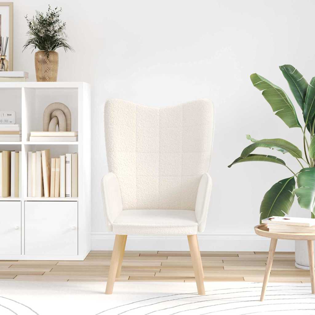 lænestol Creme 62 x 67 x 95,5 cm Sherpa-stof