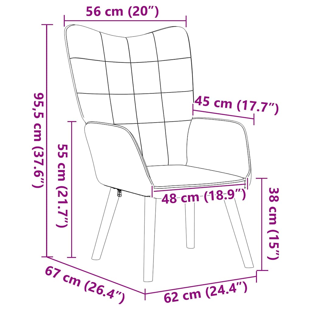 lænestol Creme 62 x 67 x 95,5 cm Sherpa-stof