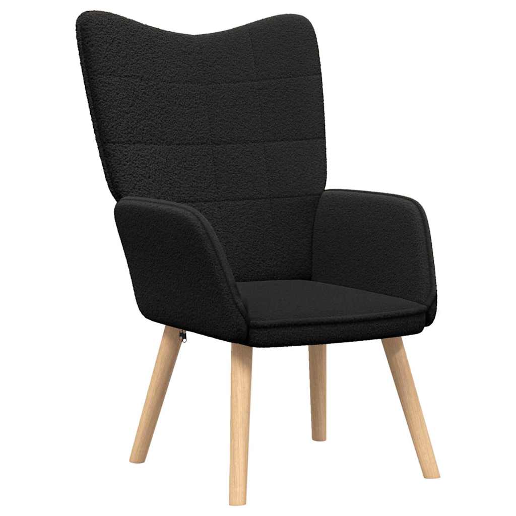 lænestol Sort 62 x 67 x 95,5 cm Sherpa-stof