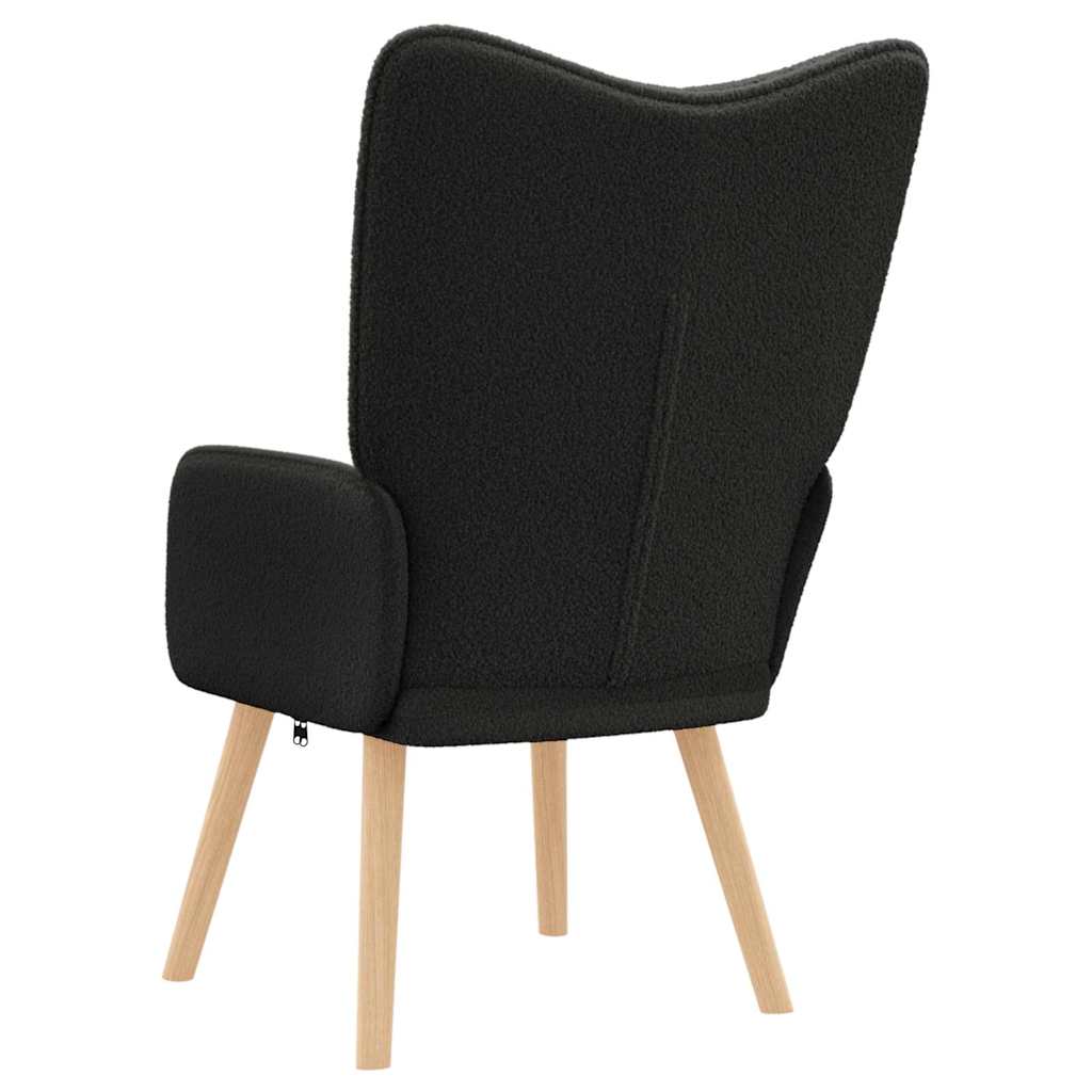lænestol Sort 62 x 67 x 95,5 cm Sherpa-stof