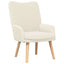 lænestol Creme 63 x 67 x 94 cm Uldstof og krydsfiner
