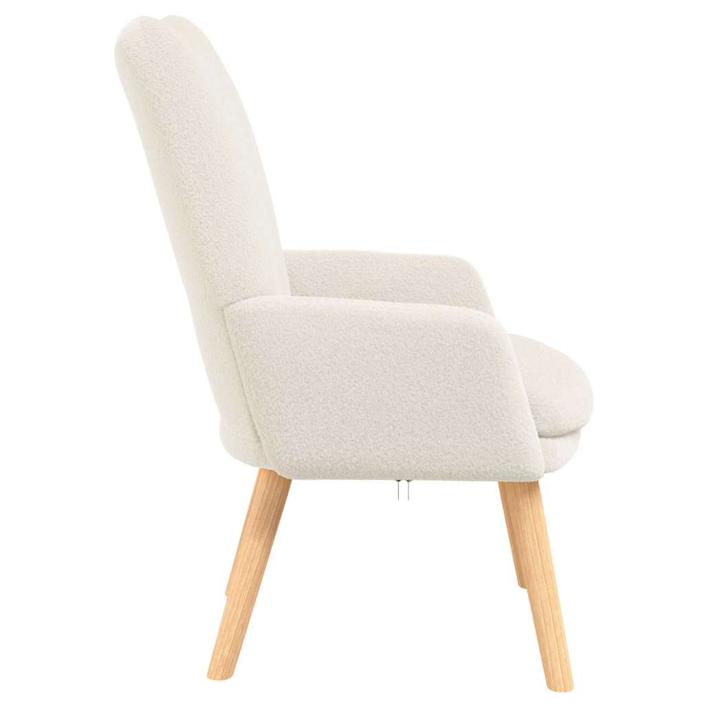 lænestol Creme 63 x 67 x 94 cm Uldstof og krydsfiner