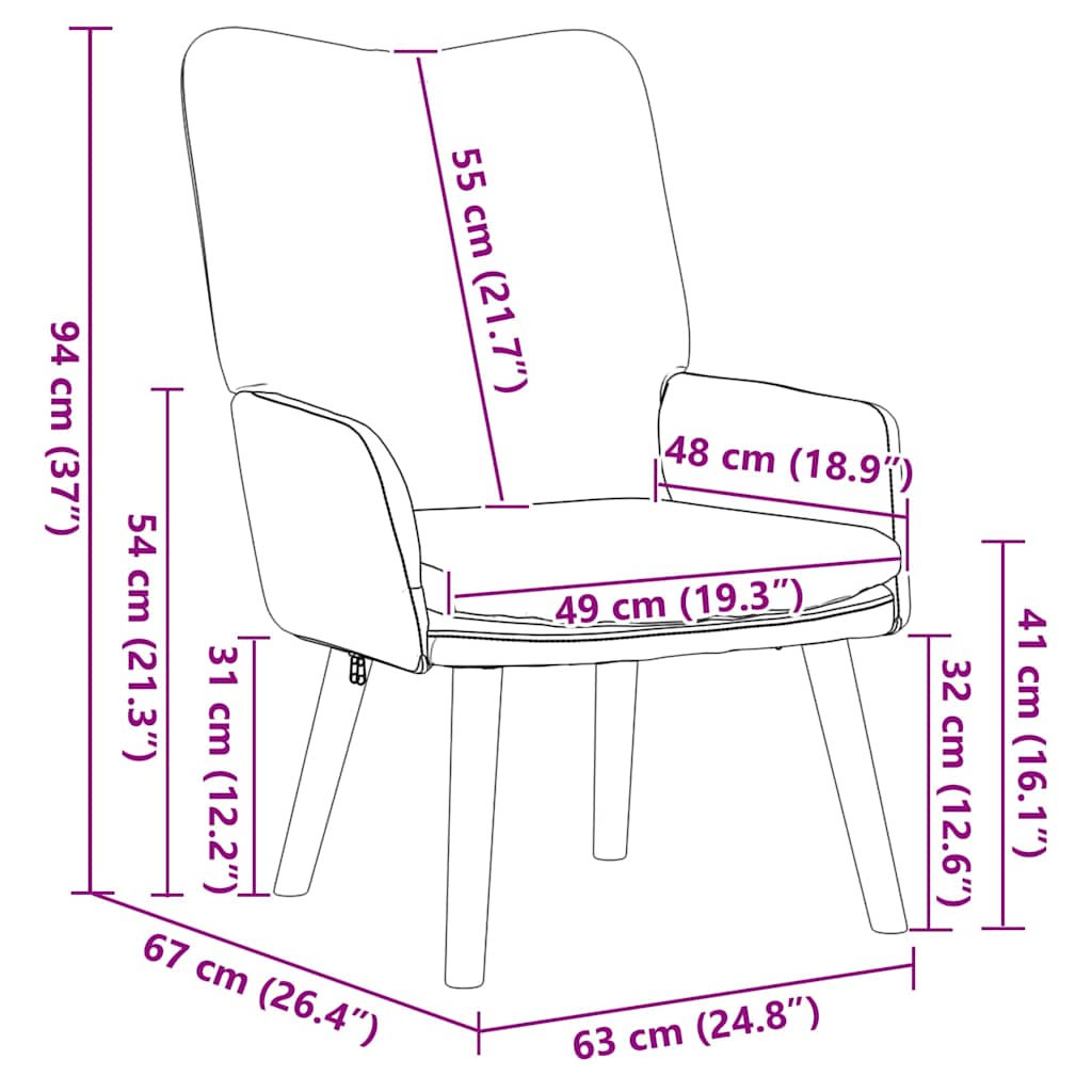 lænestol Creme 63 x 67 x 94 cm Stof