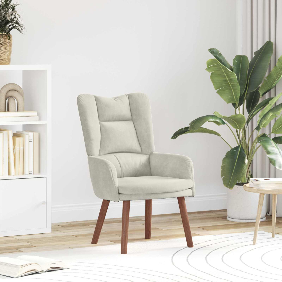 lænestol Creme 63 x 67 x 94 cm Fløjl