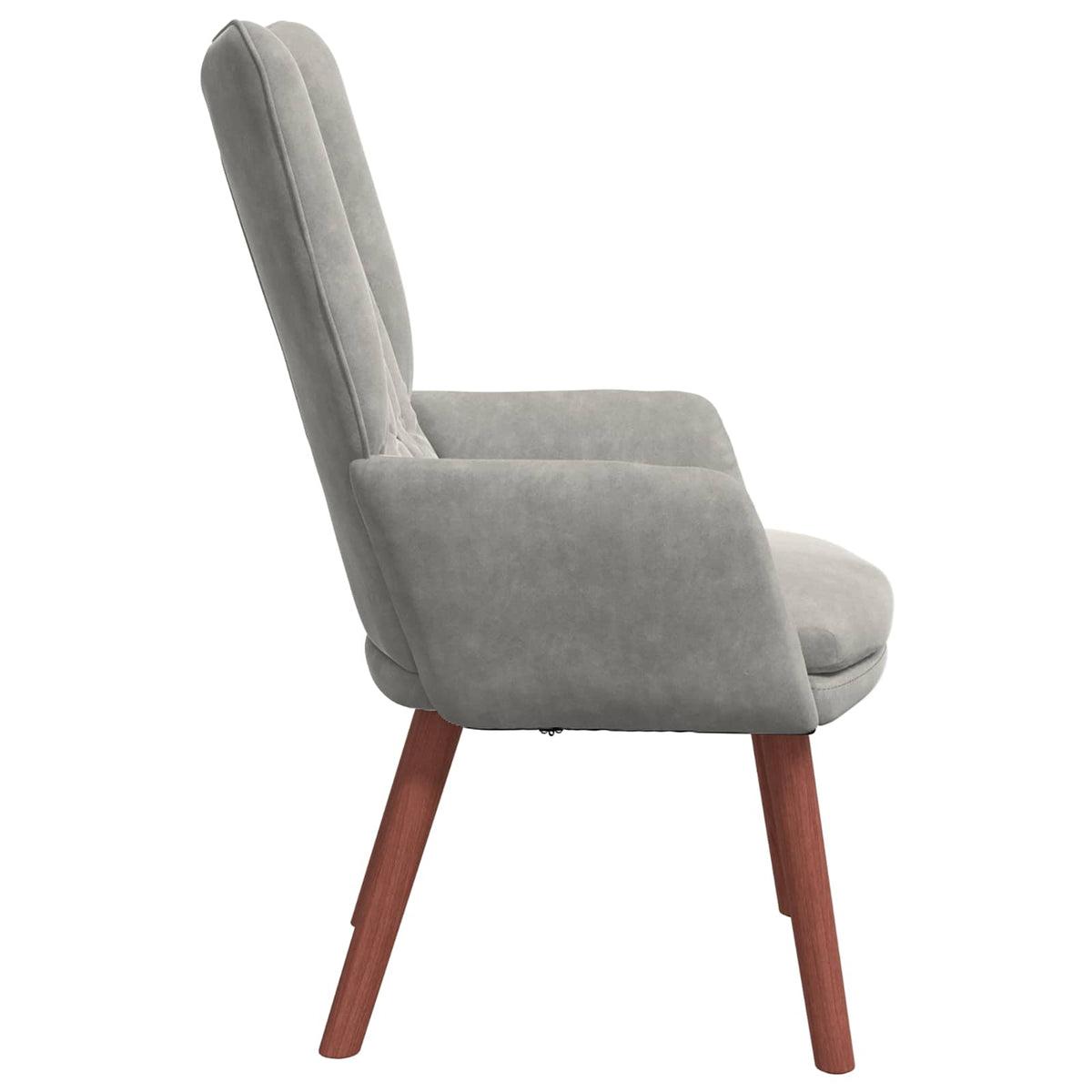 lænestol Lysegrå 63 x 67 x 94 cm Fløjl