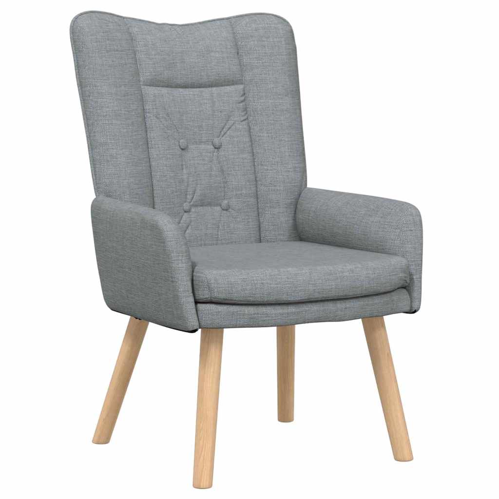 lænestol Lysegrå 63 x 67 x 94 cm Stof og krydsfiner