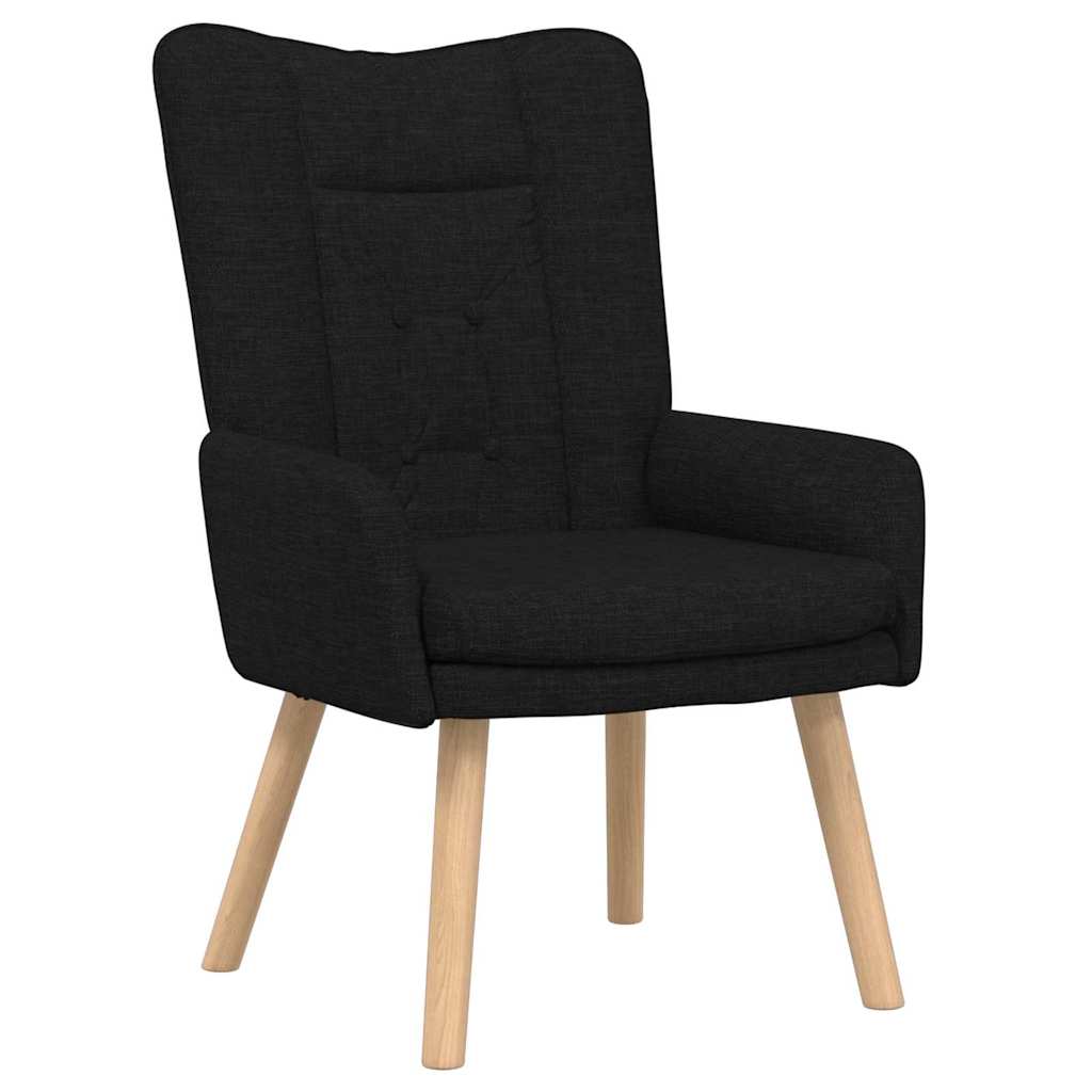 lænestol Sort 63 x 67 x 94 cm Stof og krydsfiner