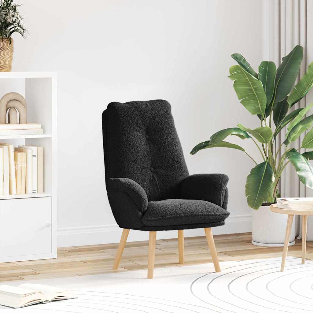 lænestol Sort 69 x 74 x 93 cm Sherpa-stof