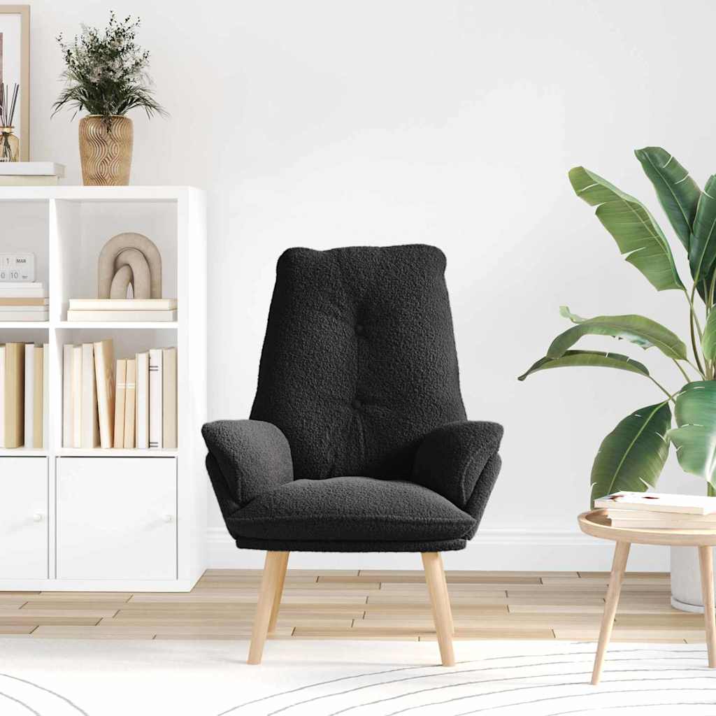 lænestol Sort 69 x 74 x 93 cm Sherpa-stof