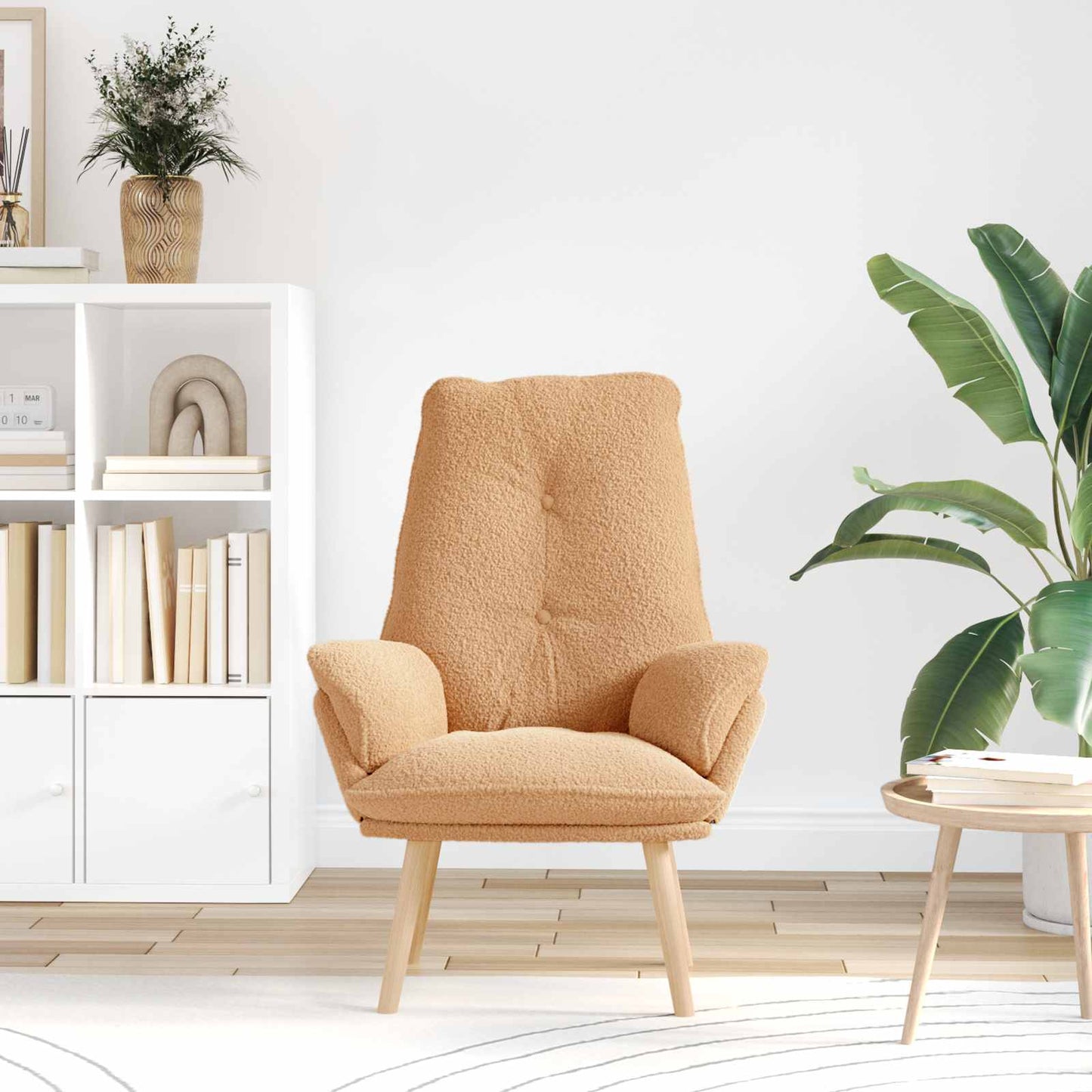 lænestol Beige 69 x 74 x 93 cm Sherpa-stof