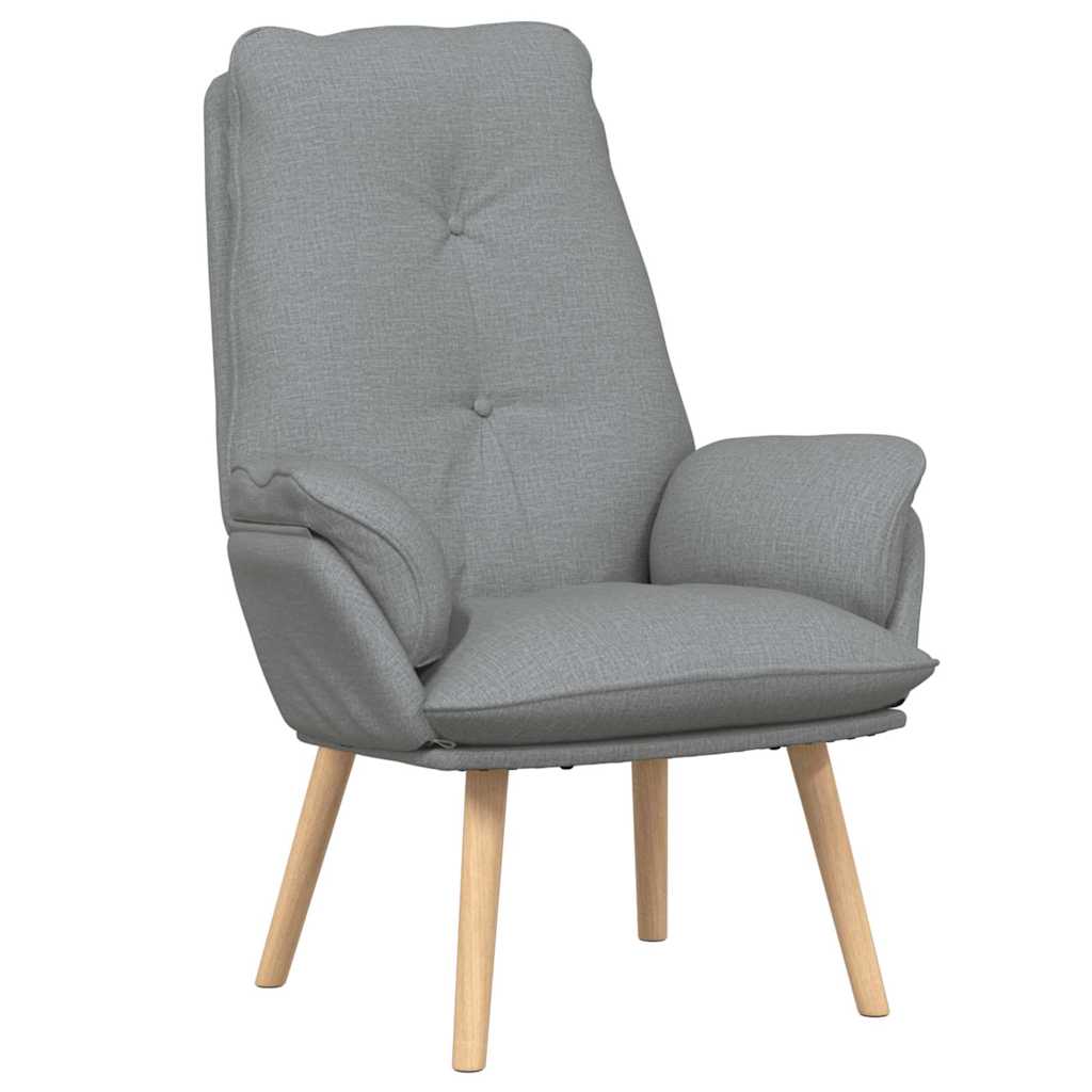 lænestol Lysegrå 69 x 74 x 93 cm Stof og krydsfiner