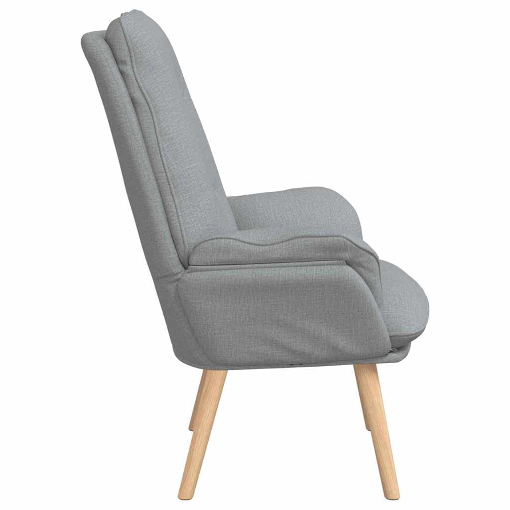 lænestol Lysegrå 69 x 74 x 93 cm Stof og krydsfiner