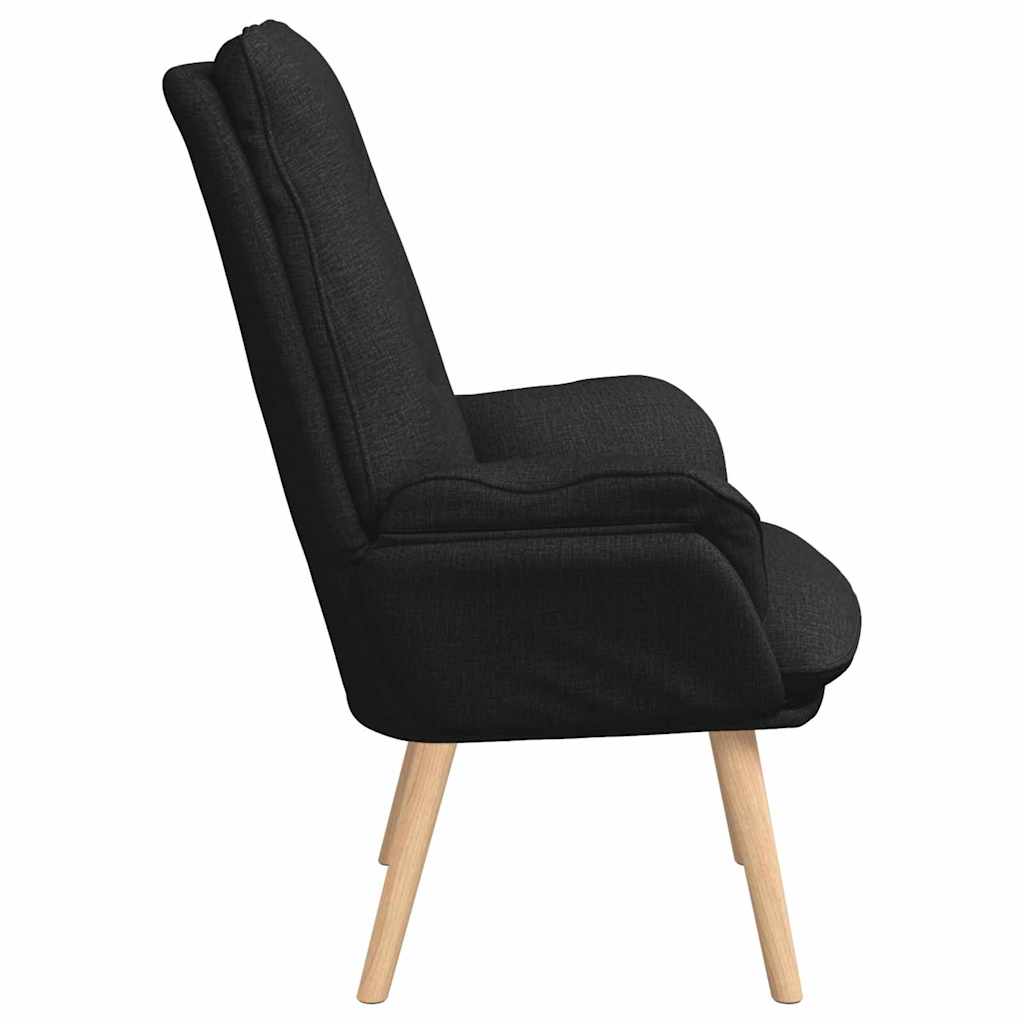lænestol Sort 69 x 74 x 93 cm Stof og krydsfiner