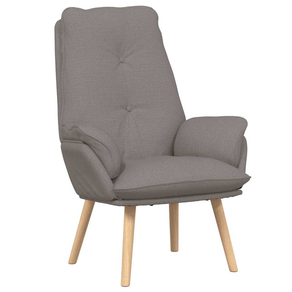 lænestol Gråbrun Polyester og krydsfiner