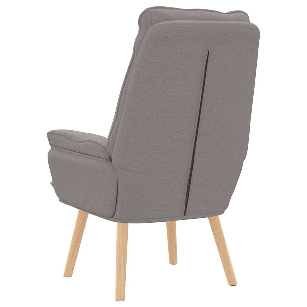lænestol Gråbrun Polyester og krydsfiner