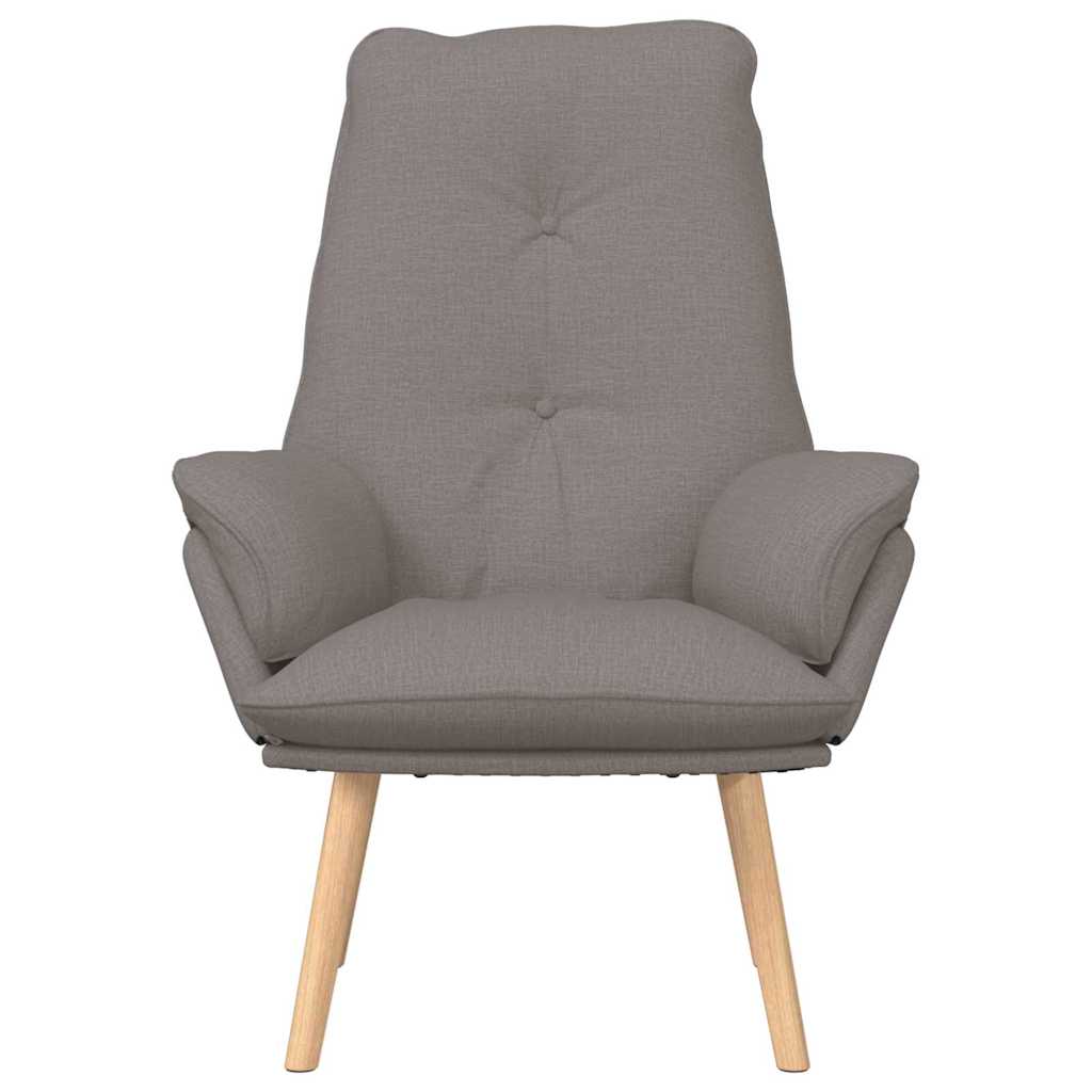 lænestol Gråbrun Polyester og krydsfiner