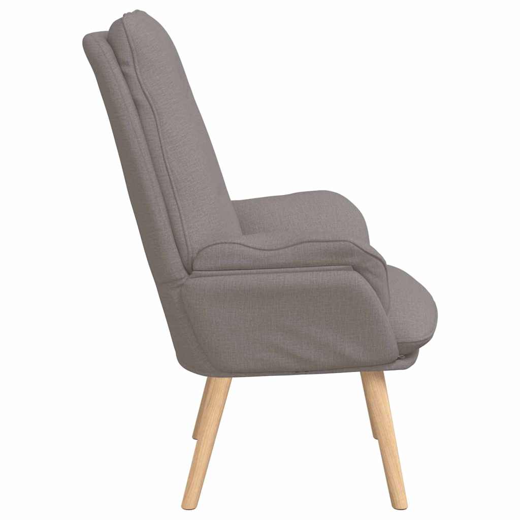 lænestol Gråbrun Polyester og krydsfiner