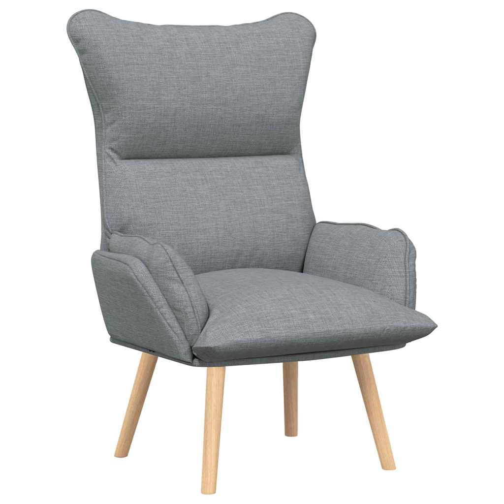 lænestol Lysegrå 69 x 74 x 93 cm Stof og krydsfiner