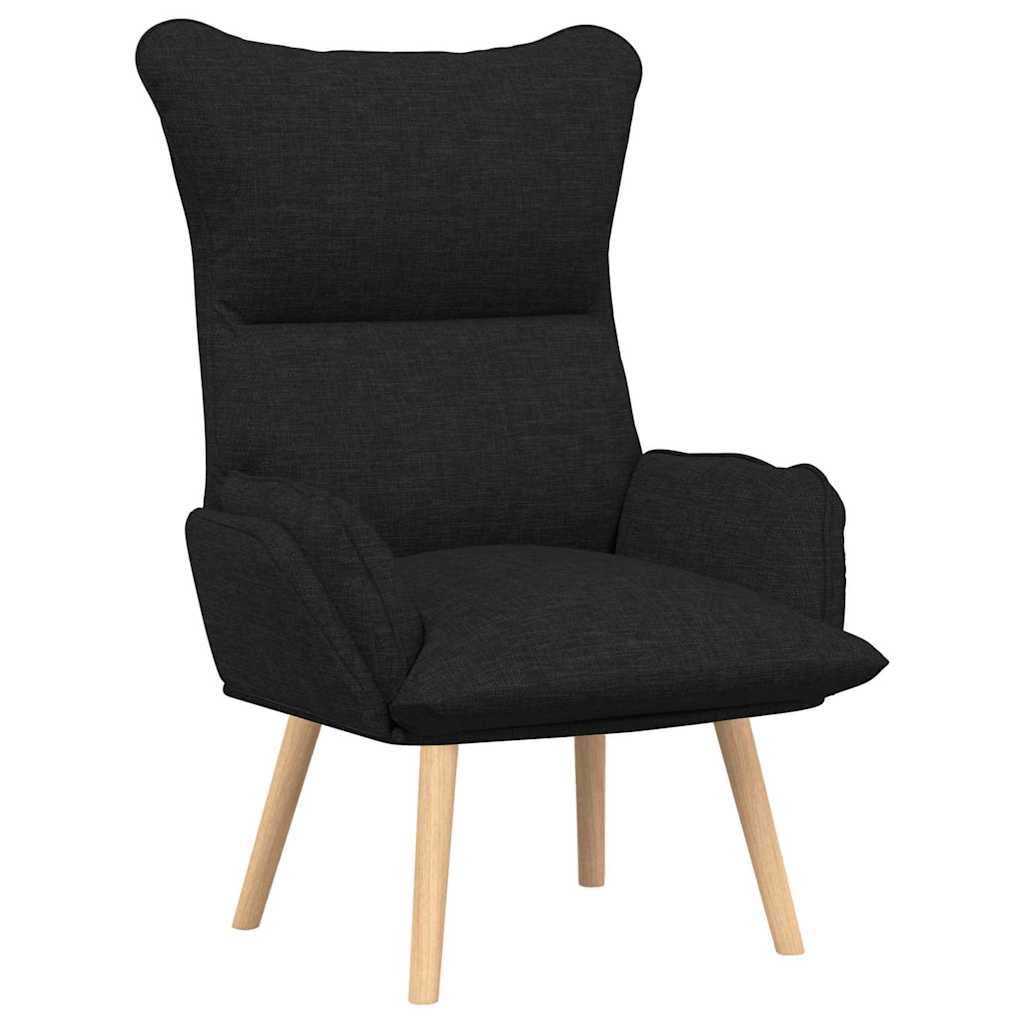 lænestol Sort 69 x 74 x 93 cm Stof og krydsfiner