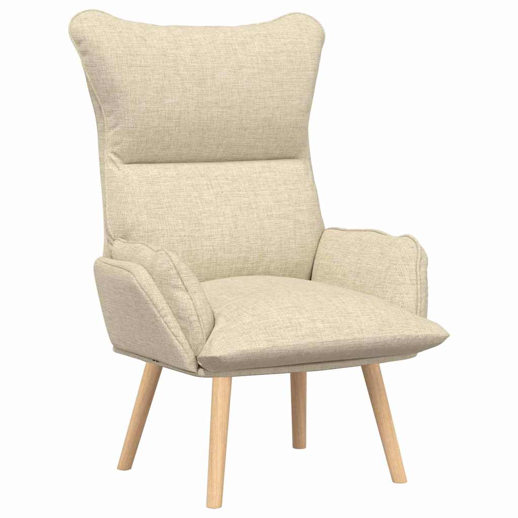 lænestol Creme 69 x 74 x 93 cm Stof og krydsfiner