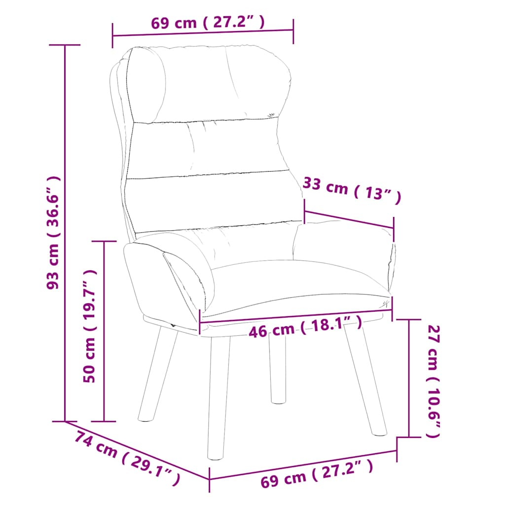 lænestol Gul 69 x 74 x 93 cm Fløjl