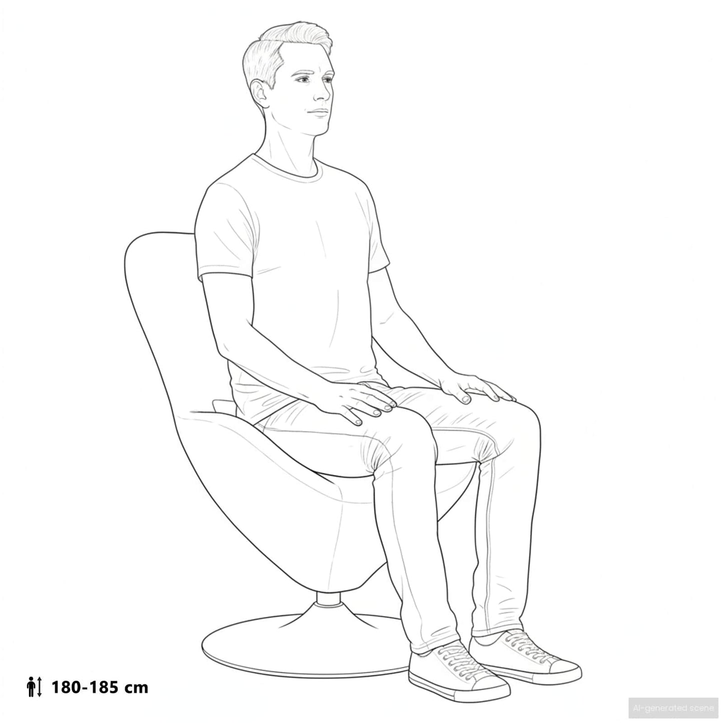 Æg Stol med Fodskammel Vinrød Fløjl
