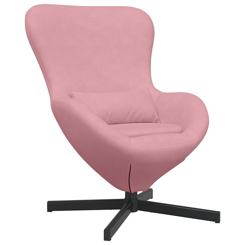 Æggestol Lyserød 63 x 73 x 90 cm Fløjl