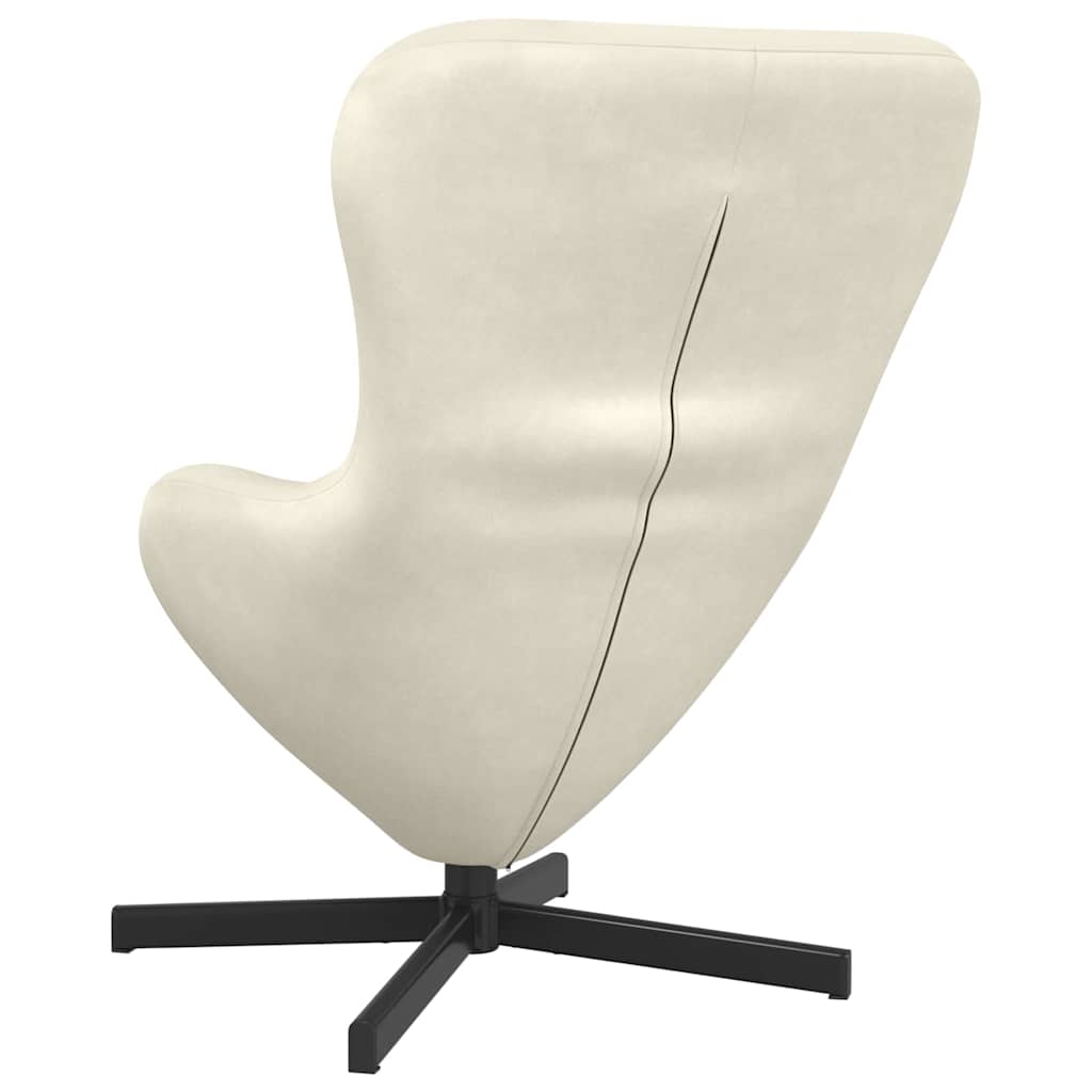 Æggestol Creme 63 x 73 x 90 cm Fløjl