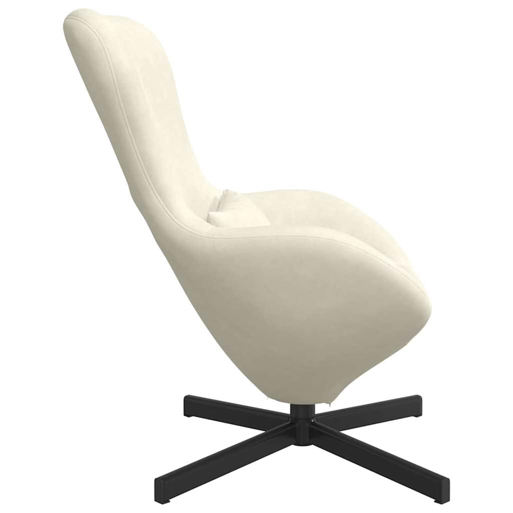 Æggestol Creme 63 x 73 x 90 cm Fløjl