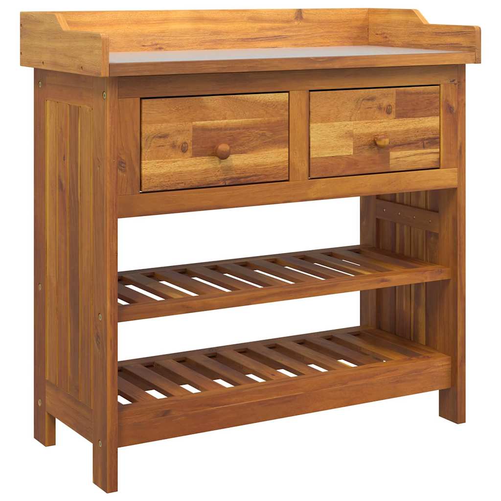Havekabinet Naturfarvet 78 x 36,5 x 78 cm Massivt Akacietræ