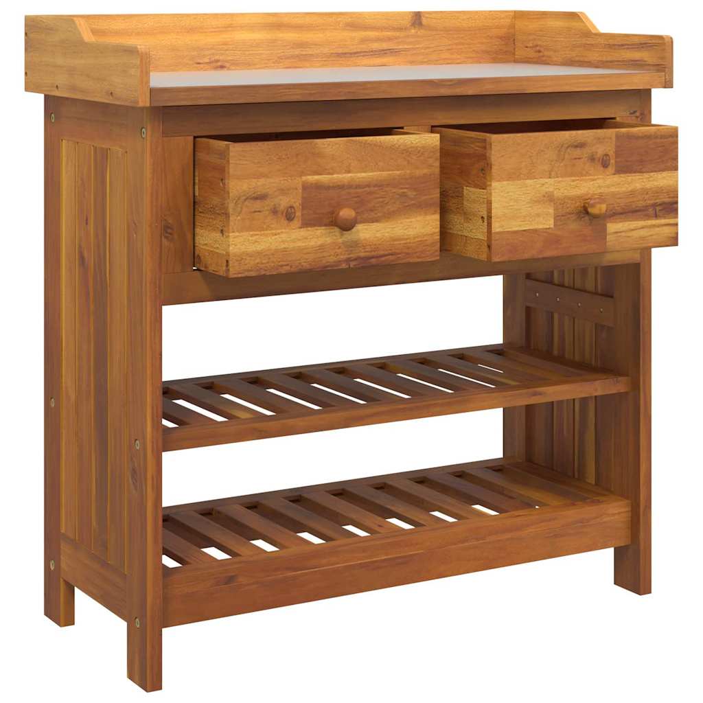 Havekabinet Naturfarvet 78 x 36,5 x 78 cm Massivt Akacietræ