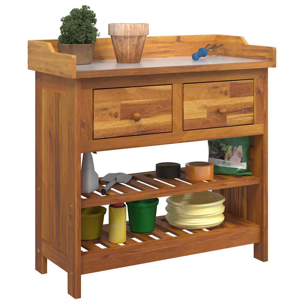 Havekabinet Naturfarvet 78 x 36,5 x 78 cm Massivt Akacietræ