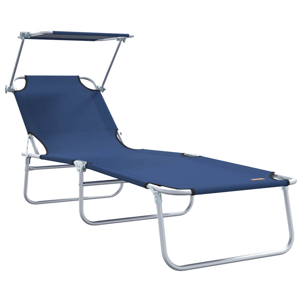 Solstol 2 stk. Polyester Blå