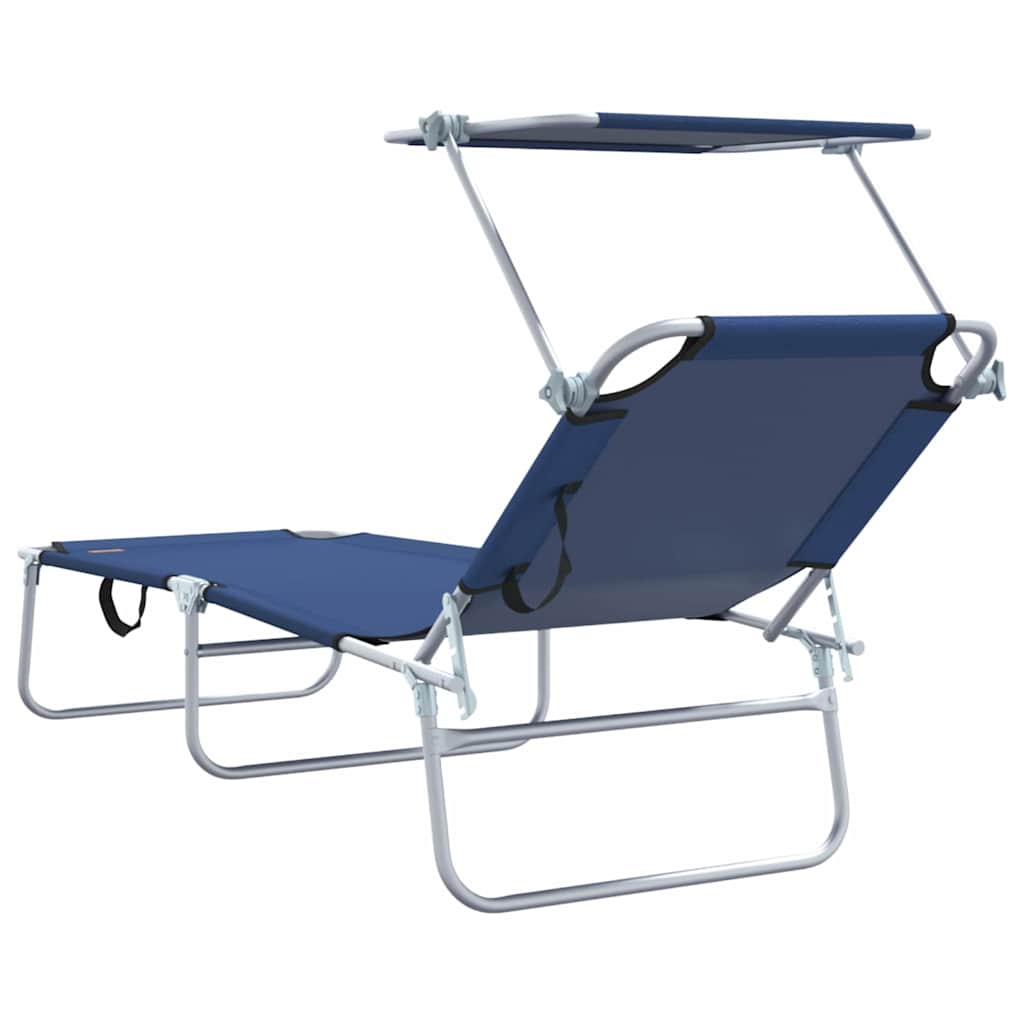 Solstol 2 stk. Polyester Blå