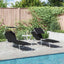 Solstol 2 stk. Polyester Sort