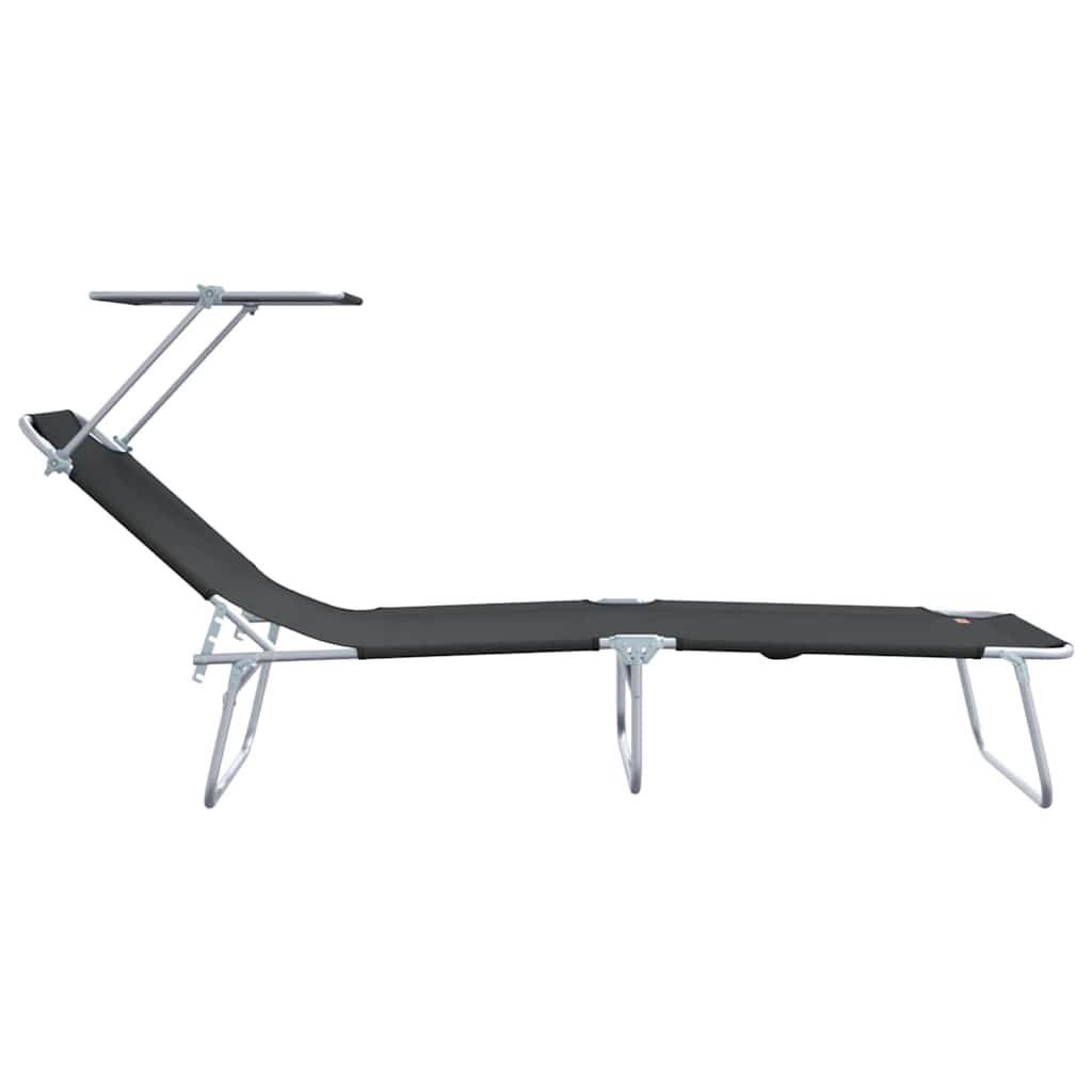 Solstol 2 stk. Polyester Sort