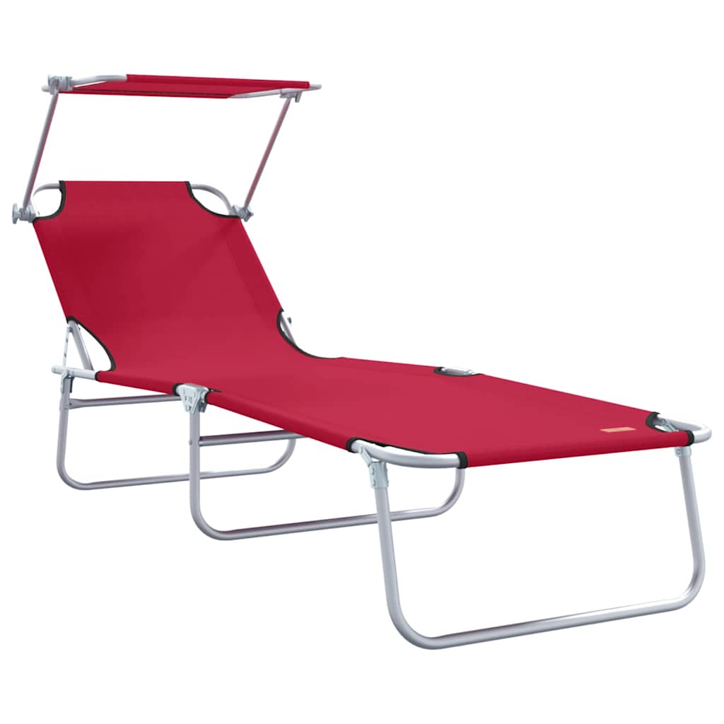 Solstol 2 stk. Polyester Rød