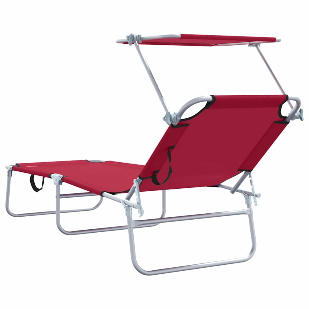 Solstol 2 stk. Polyester Rød