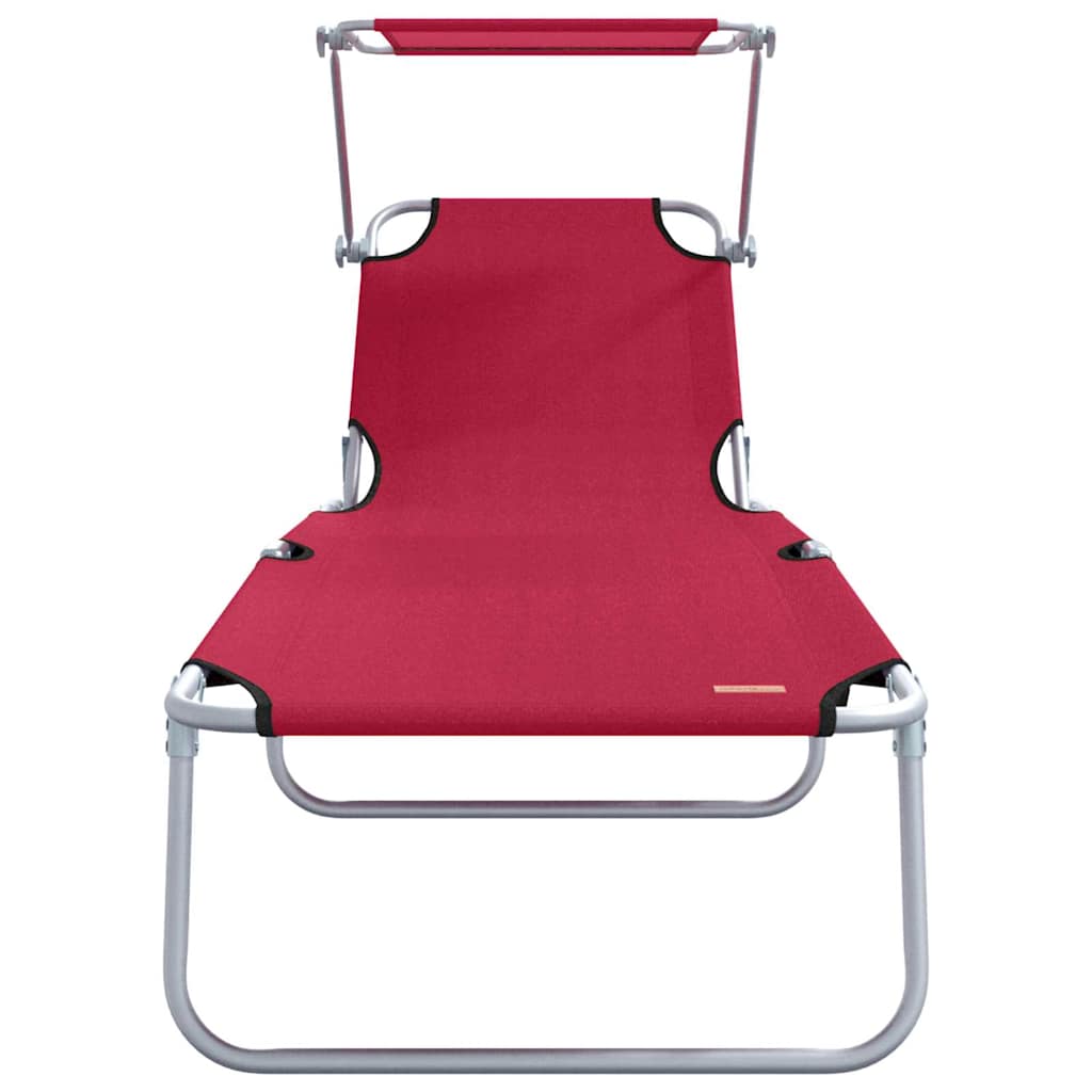 Solstol 2 stk. Polyester Rød