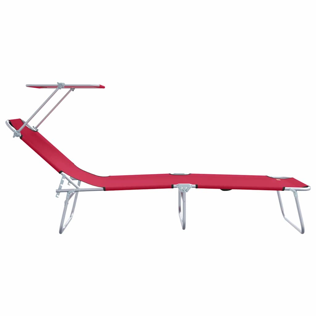 Solstol 2 stk. Polyester Rød