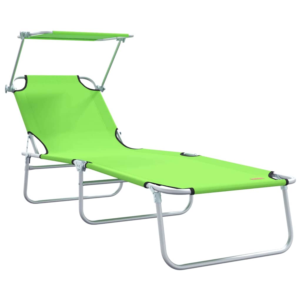 Solstol 2 stk. Polyester Grøn